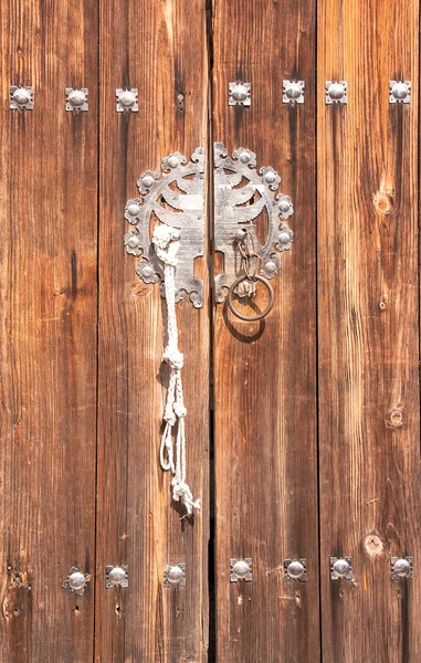 Porta de madeira da frente — Fotografia de Stock
