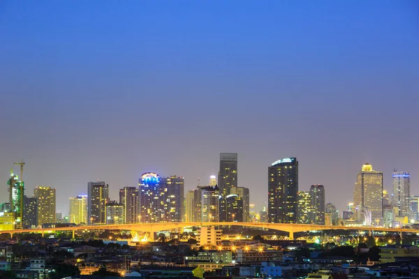 Bangkok Capital Tailândia Crepúsculo Levadas Fora Cidade Para Centro Negócios — Fotografia de Stock