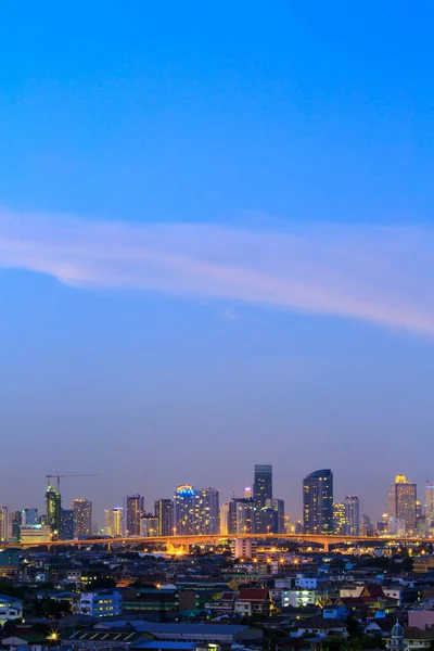 Scène Bangkok Capitale Thaïlande Crépuscule Pris Distance — Photo