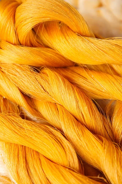 Bright Color Raw Silk Threads — Stock Photo, Image