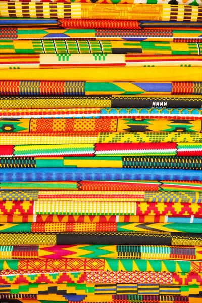 Tissu Coloré Style Indigène Pris Ghana Afrique Ouest — Photo