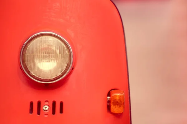 Luz Motocicleta Estilo Vintage Com Corpo Vermelho — Fotografia de Stock