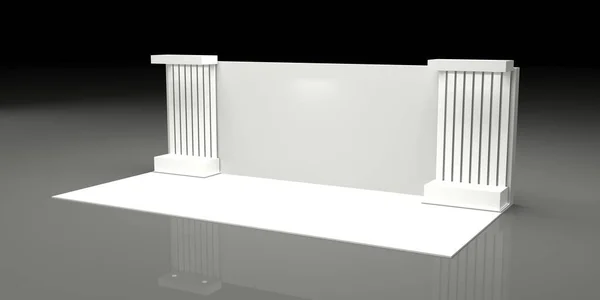 Trade show booth. 3d render llustration isolated