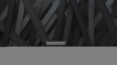 Göstermelik yayalar, tasarım platformu, boş ürün standı. 3B görüntüleme.