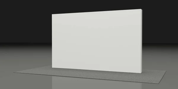 Sancak 2x3 metre. Gerçekçi 3D canlandırma. Tasarımınız için şablon.