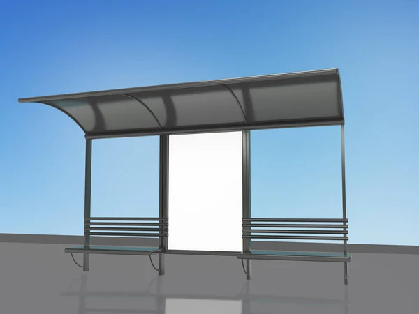 3D rendern Bushaltestelle 3D Illustration Attrappe — Stockfoto