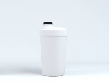 İzole edilmiş beyaz arkaplanda yoğunlaşmalı beyaz yansıtıcı pint şeklindeki bira bardağının görüntüsü