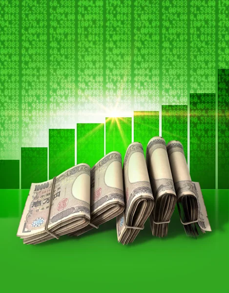 Positieve markt geld — Stockfoto