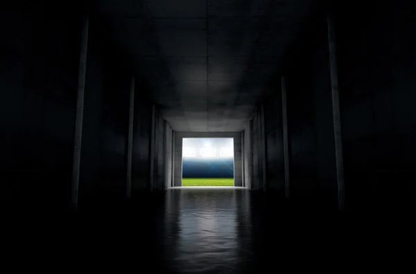 Sport stadion Tunnel — Stockfoto