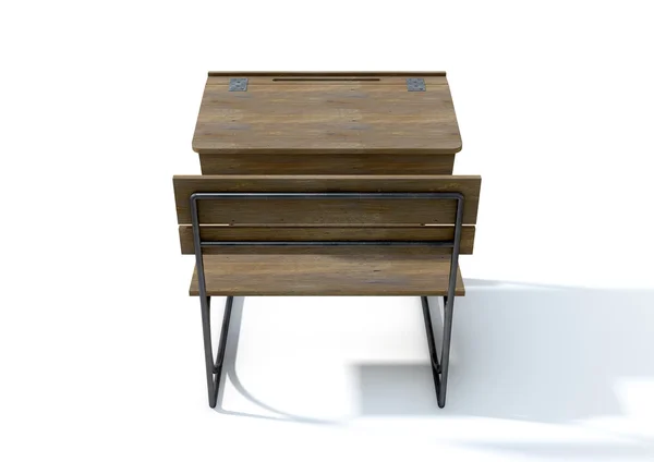 Vintage Wooden School Desk — Stock Photo, Image