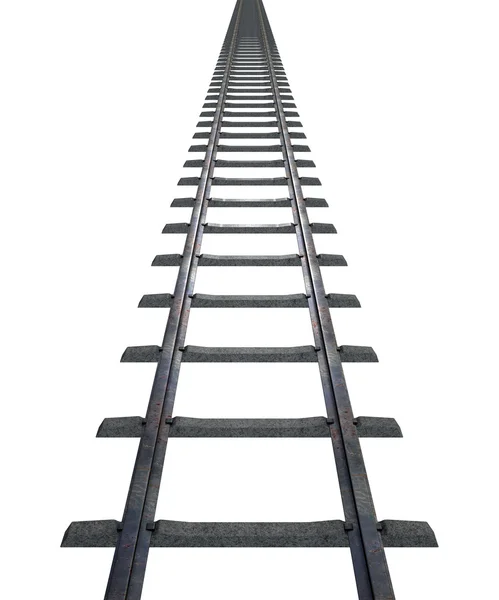 Train Tracks Isolated — Stock Photo, Image