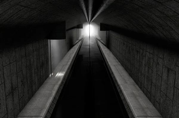 Bir yeraltı kanalizasyon — Stok fotoğraf