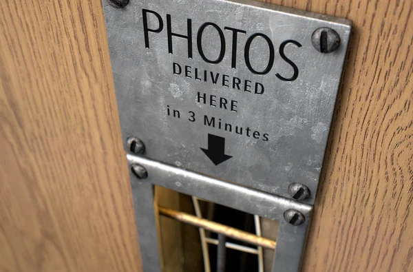 Fessura di ritiro della cabina fotografica vintage — Foto Stock