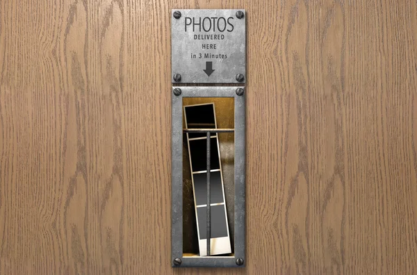 Fessura di ritiro della cabina fotografica vintage — Foto Stock