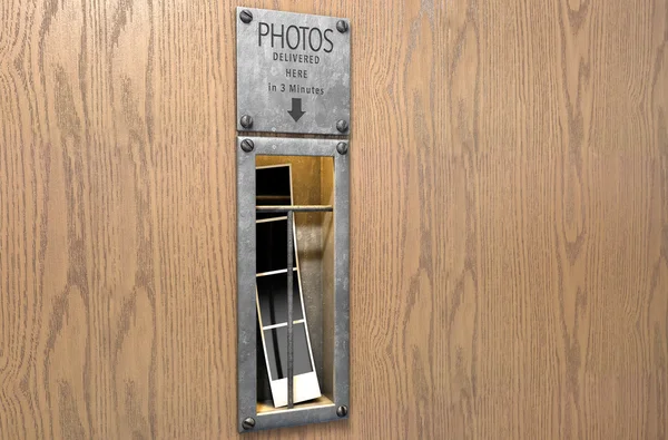 Vintage Photo Booth pick-up sleuf — Stockfoto