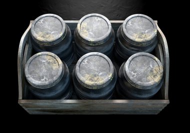 Whiskey Jars In A Crate clipart