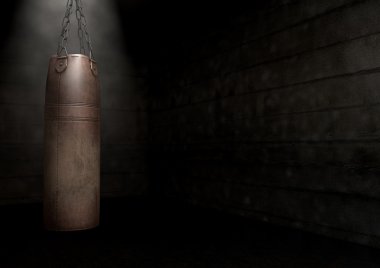 Vintage Leather Punching Bag clipart