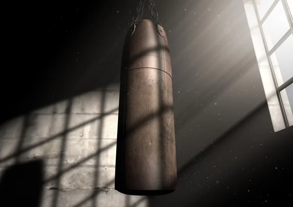 Vintage Leather Punching Bag — Stock Photo, Image