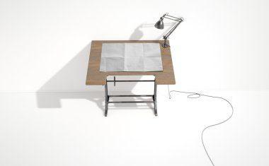 Masa lambası ve kağıt hazırlanması