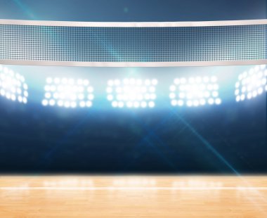 Kapalı projektörle Voleybol sahası
