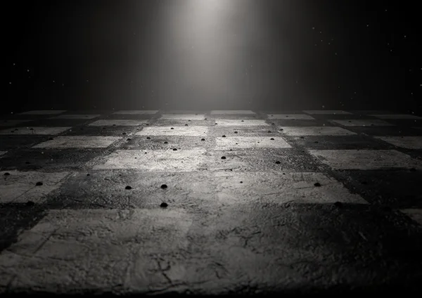 Um quadro de xadrez escuro — Fotografia de Stock
