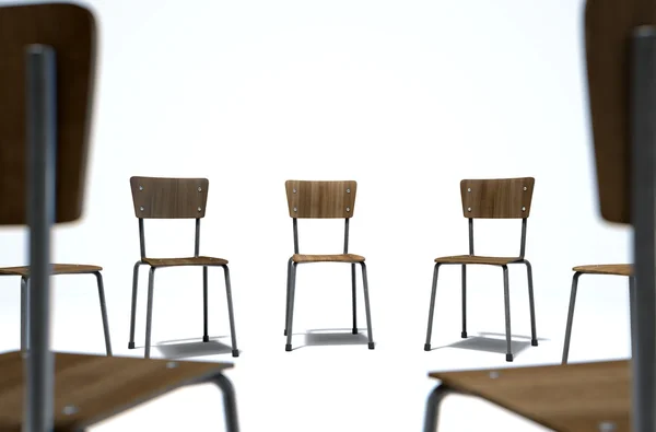 Terapia grupowa krzesła — Zdjęcie stockowe