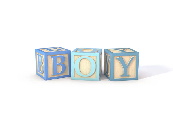 Stack Wooden Toy Letter Blocks Shades Blue Set Spell Out — Stock Photo, Image