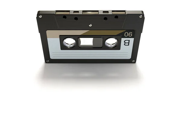 絶縁された背景にヴィンテージオーディオカセットテープを表示するコンセプト 3Dレンダリング — ストック写真