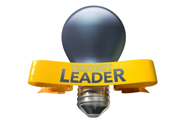 Thought Leader Light Bulb And Banner — Stock Photo, Image