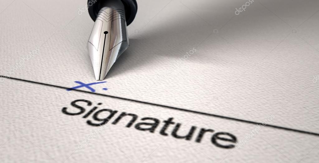 Signature X And Fountain Pen