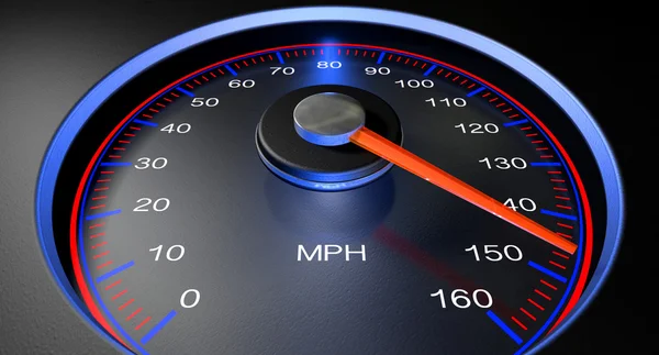 Hastighetsmätare mph snabb — Stockfoto