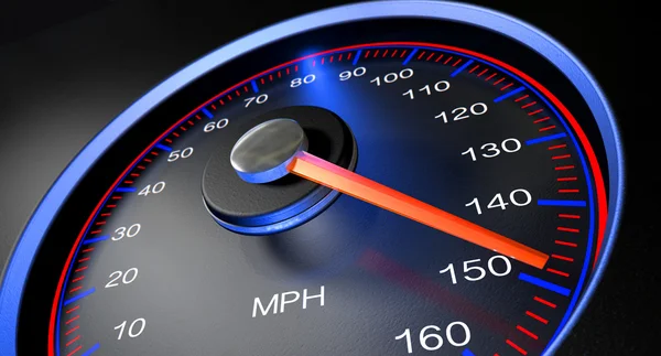 Speedometer MPH Fast — Stock Photo, Image