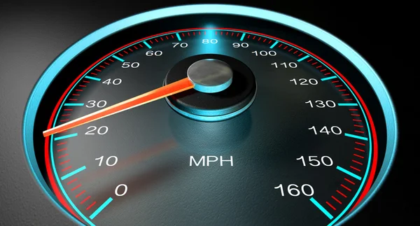 Speedometer MPH Slow — Stock Photo, Image