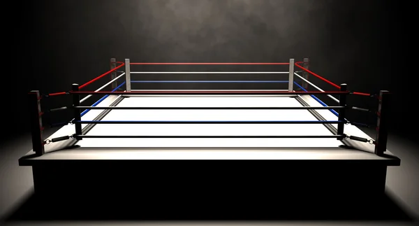 Boxing Ring Spotlit Dark — Stock Photo, Image