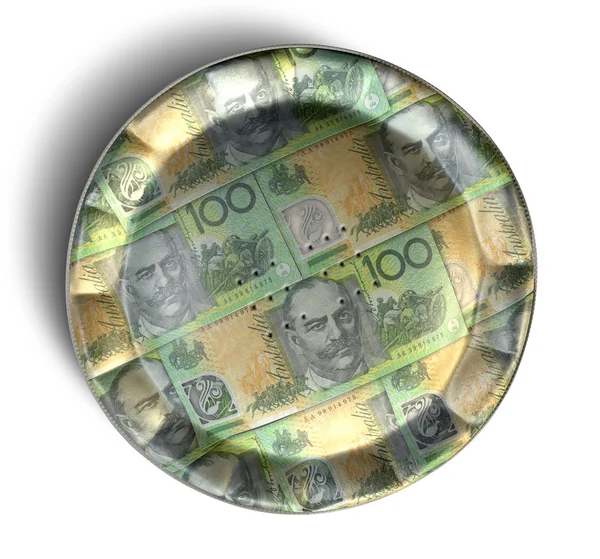 Money Pie Australian Dollar — Stock Photo, Image