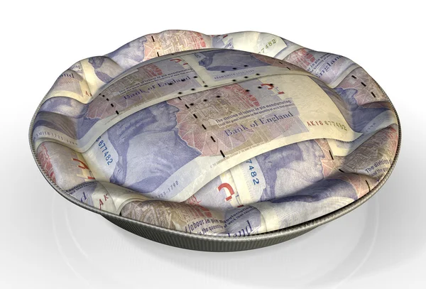 Peníze koláč britská libra — Stock fotografie