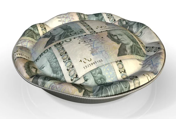 Money Pie Swedish Kronor — Stock Photo, Image