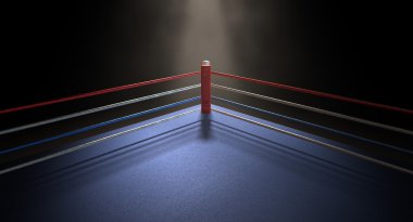 Boks köşe Spotlit karanlık
