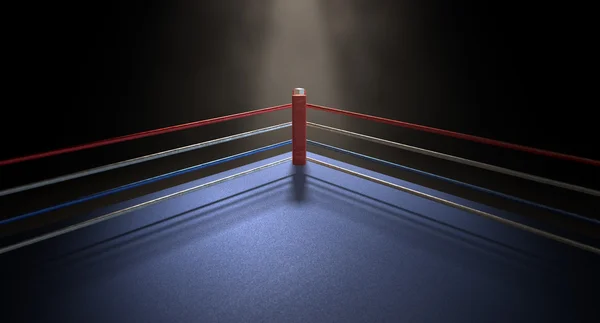 Boxing Corner Spotlit Dark — Stock Photo, Image