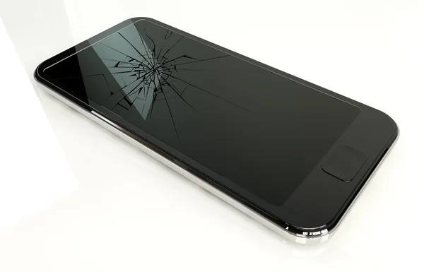 Generic Cracked Smart Phone — Stock Photo, Image