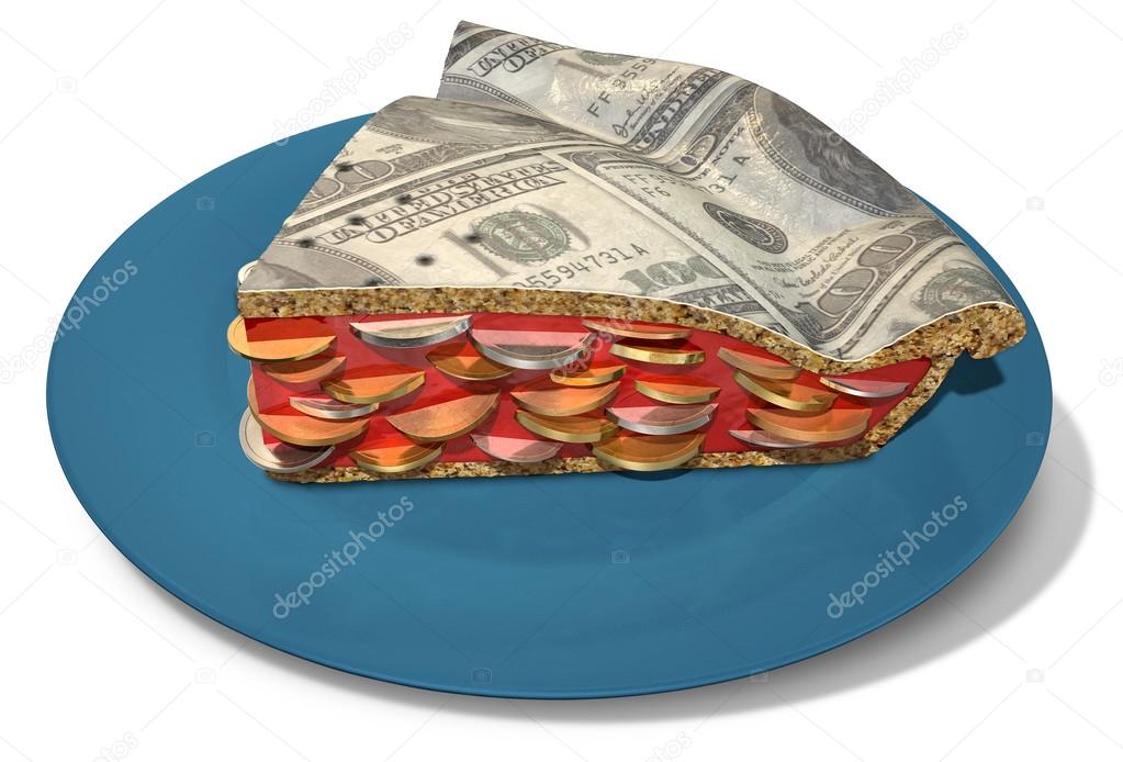 Slice Of Dollar Money Pie