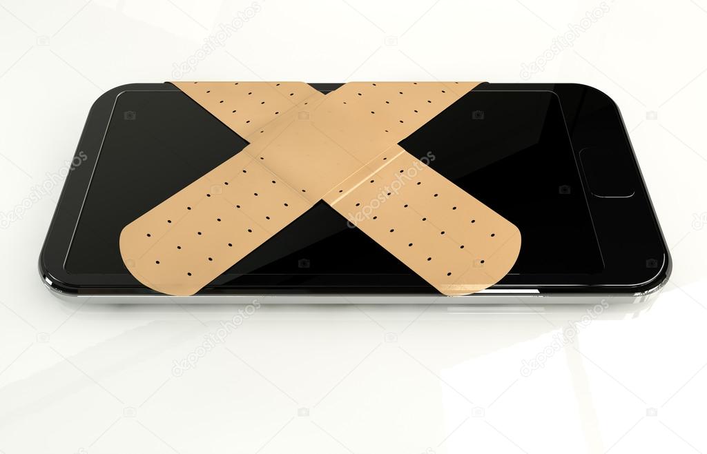 Generic Smart Phone With Band Aids