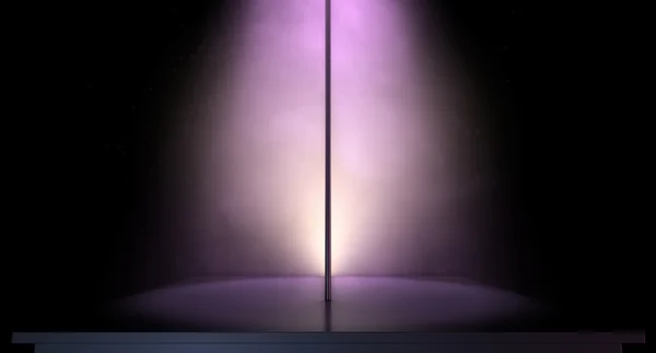 Stripper Pole Spotlit — Stockfoto