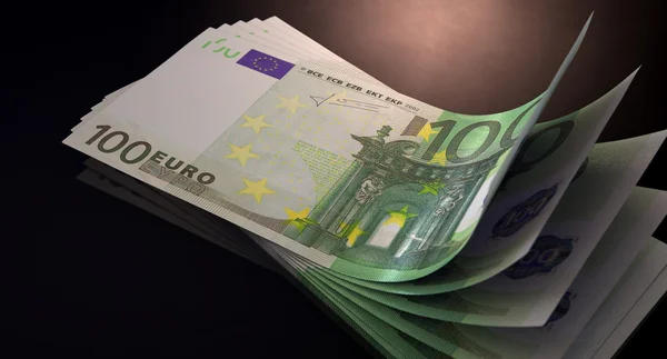 Euro diferencial de billetes — Foto de Stock