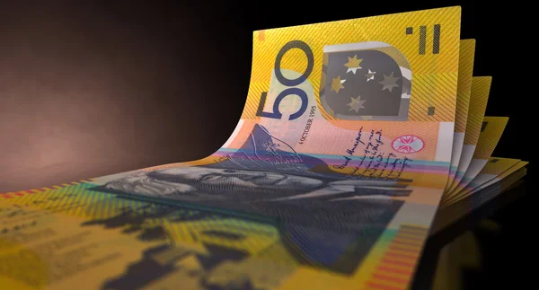 Dolar australijski banknotów rozprzestrzeniania — Zdjęcie stockowe