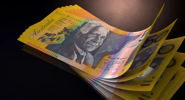 Australian Dollar Bank Notes Spread — Stock Photo, Image