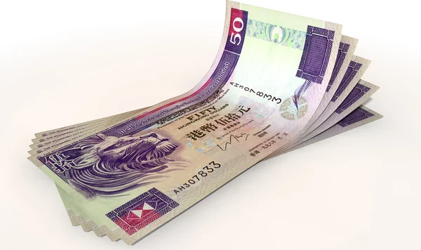 Hong Kong Dollar Bank Notes Spread — Stock Photo, Image