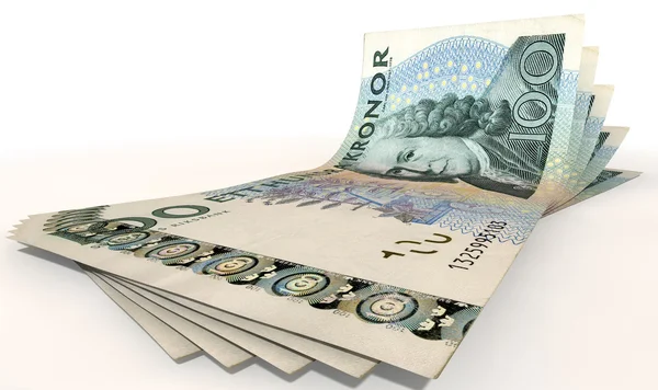 Kronor Bank Notes Spread — Stock Photo, Image