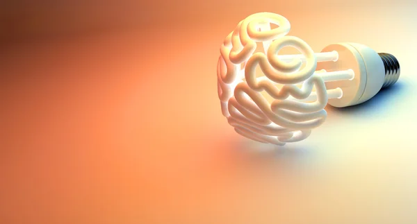Gehirn Leuchtstoffröhre — Stockfoto