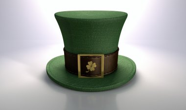 Green Leprechaun Shamrock Hat clipart